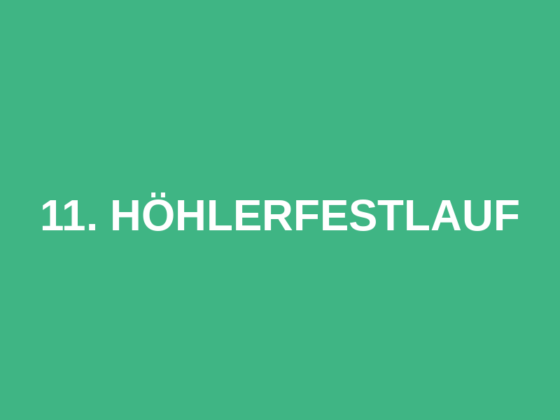 11. Höhlerfestlauf