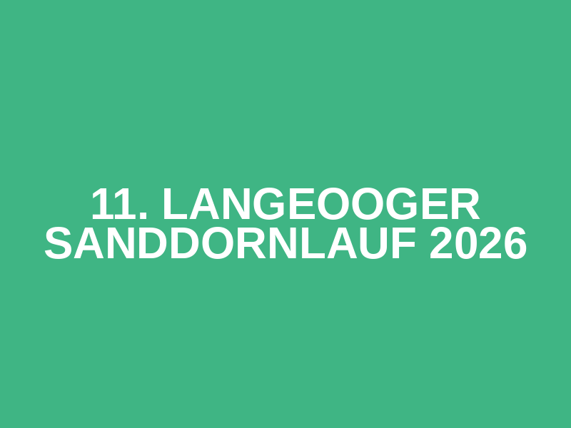 11. Langeooger Sanddornlauf 2026 Logo
