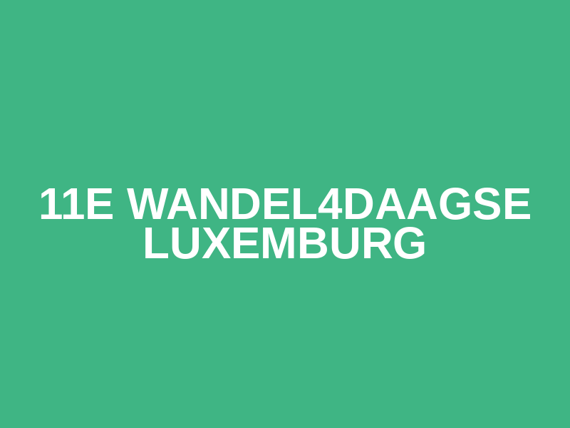 11e Wandel4daagse Luxemburg Logo