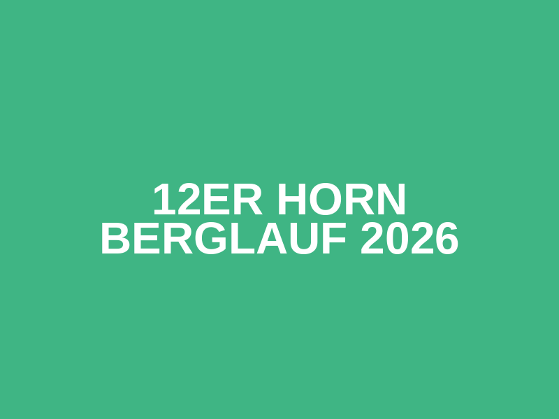 12er Horn Berglauf 2026 Logo