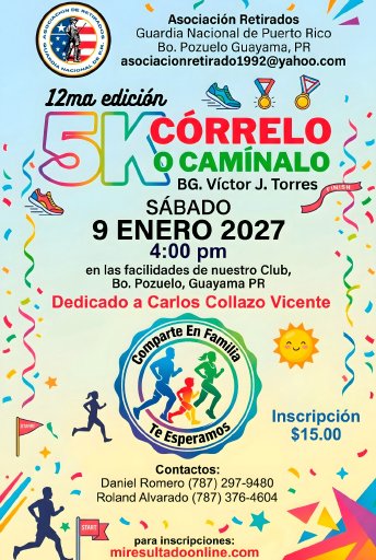12ma edition 5km BG Victor Torres Logo
