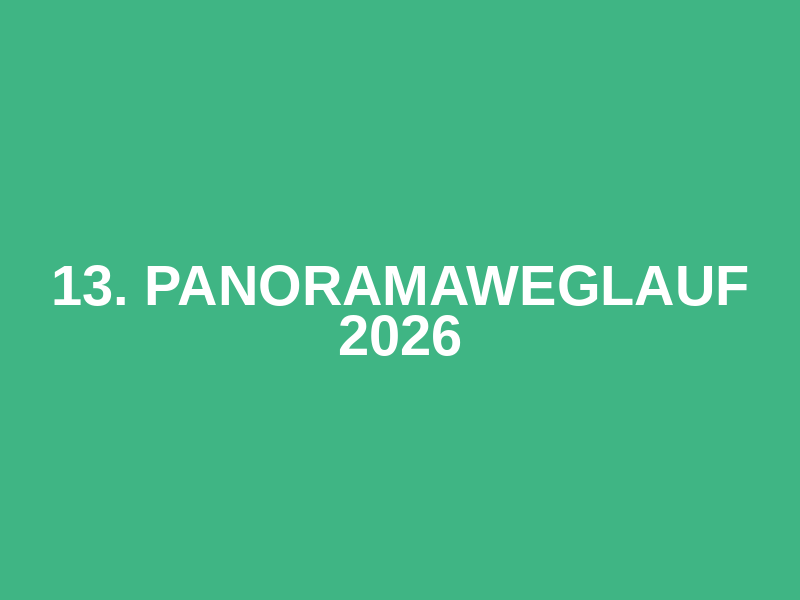 13. Panoramaweglauf 2026 Logo