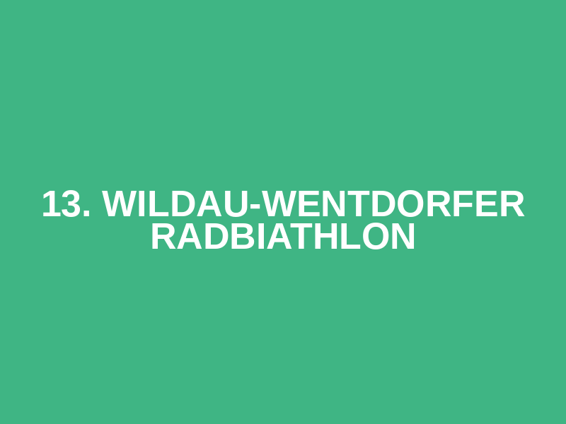 13. Wildau-Wentdorfer Radbiathlon Logo