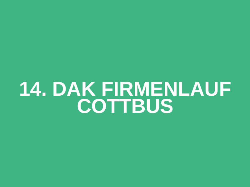 14. DAK Firmenlauf Cottbus Logo