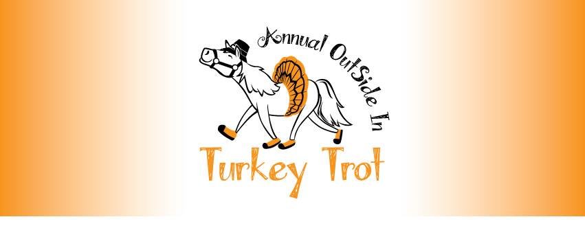 14th Annual Out Side In 5k Turkey Trot Logo