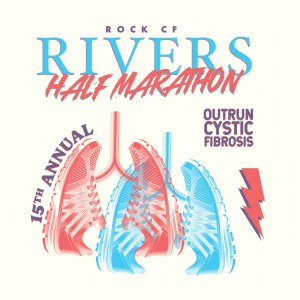 15th Annual Rock CF Rivers Half Marathon & 5K Logo