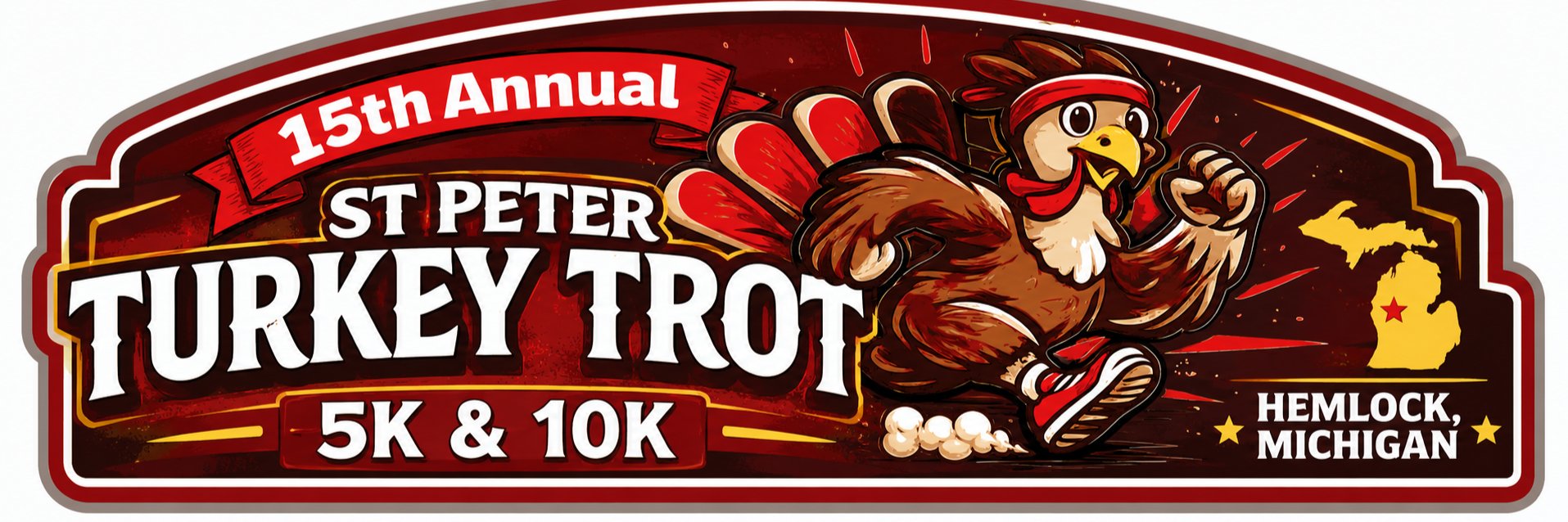15th Annual St Peter Turkey Trot 5K/10K Logo
