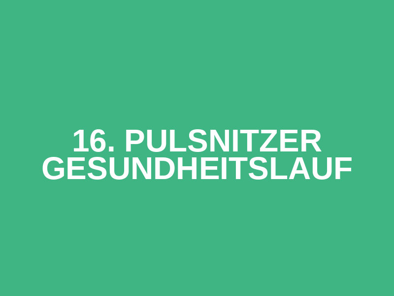 16. Pulsnitzer Gesundheitslauf