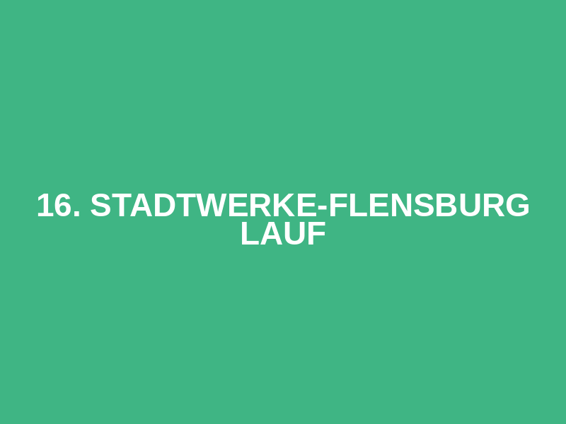 16. Stadtwerke-Flensburg Lauf Logo