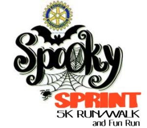 16th Annual Rowan Rotary Spooky Sprint 5K Run/Walk Logo