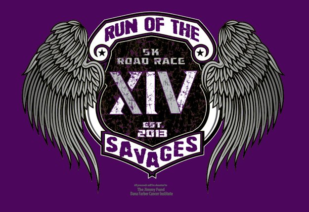 16th Run of the Savages 5K Logo