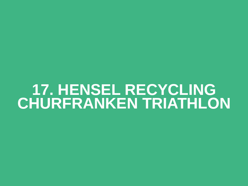17. Hensel Recycling Churfranken Triathlon Logo