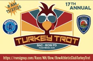 18th Annual Bow Athletic Club and Bow PD Turkey Trot Logo
