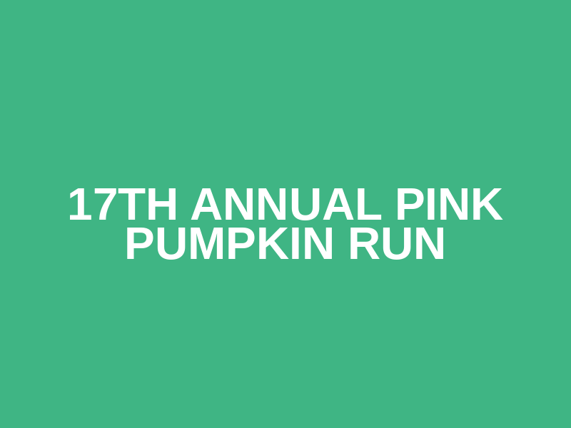 17th Annual Pink Pumpkin Run Logo