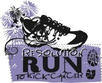 17th Annual Resolution Run to Kick Cancer 5K Logo