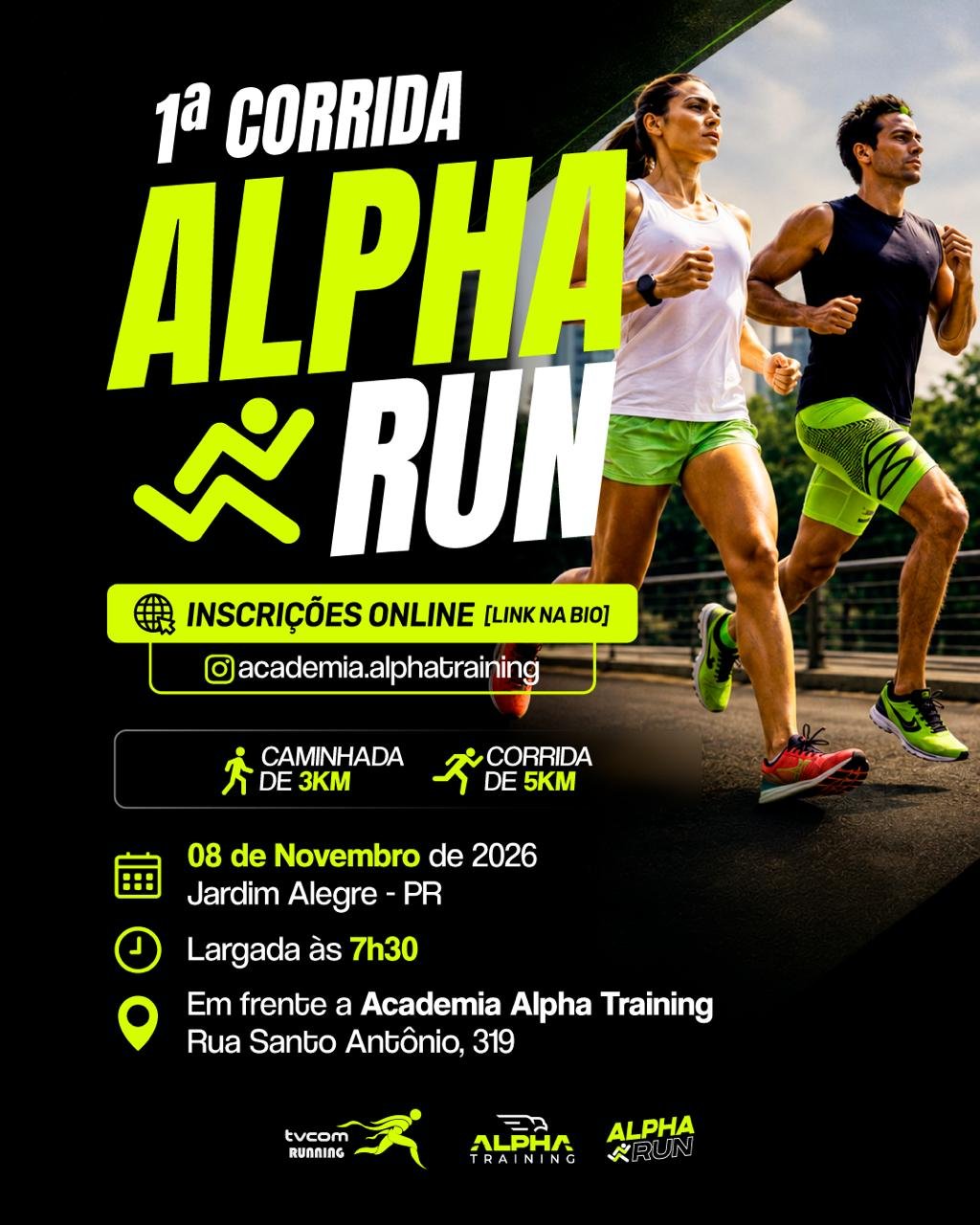 1ª CORRIDA ALPHA RUN JARDIM ALEGRE PR Logo