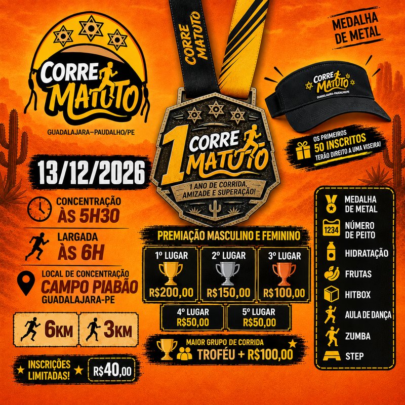 1ª CORRIDA CORRE MATUTO Logo