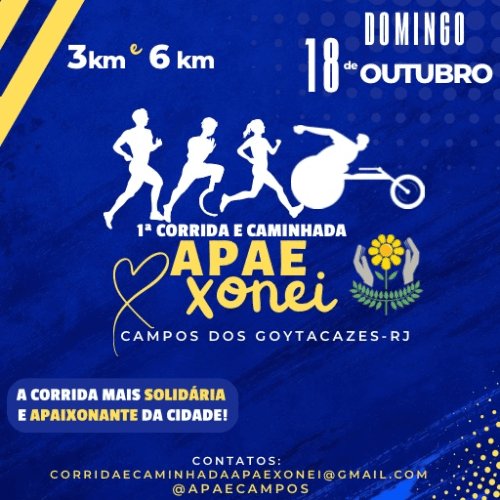 1ª CORRIDA E CAMINHADA - APAEXONEI