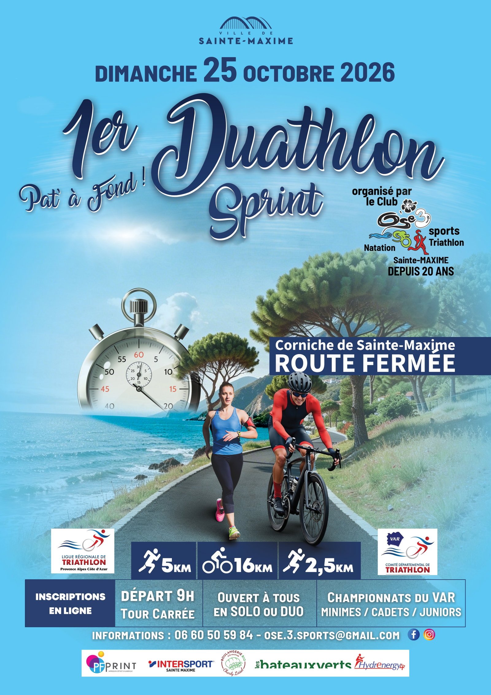 1er DUATHLON "Pat' à fond" Logo