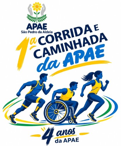 1º CORRIDA E CAMINHADA DA APAE SÃO PEDRO DA ALDEIA Logo