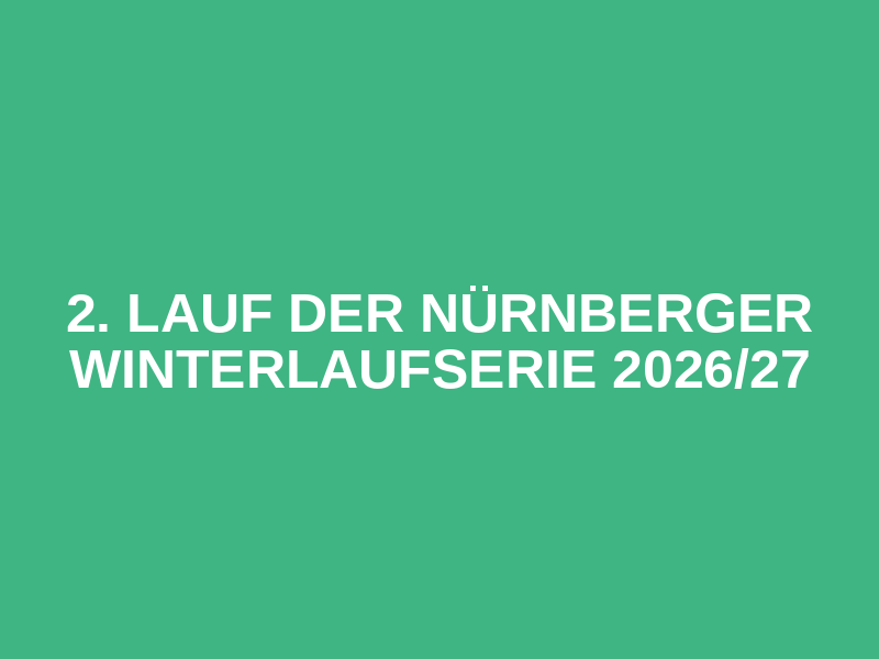 2. Lauf der Nürnberger Winterlaufserie 2026/27 Logo