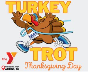 2025 Turkey Trot Athens TX 5K & Fun Run benefiting Hope Springs Water on Thanksgiving Day 11/27/25 Logo