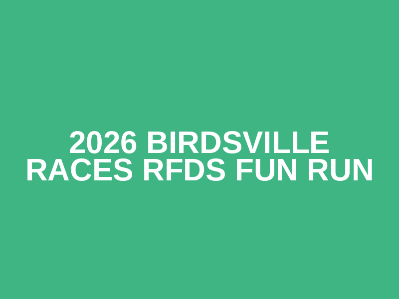 2026 Birdsville Races RFDS Fun Run Logo