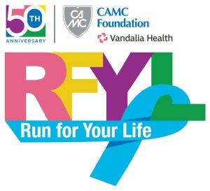 2026 CAMC Foundation Run for Your Life 5 Mile Run/ 2.5 Mile Walk Logo