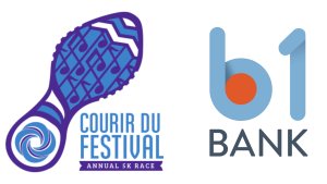 2026 Courir du Festival 5K, Presented By b1BANK Logo