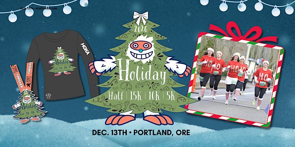 2026 Holiday Half, 15K, 10K, 5K Logo