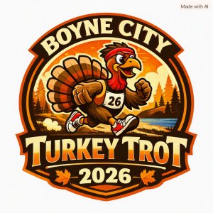 2026 Kiwanis Boyne City Turkey Trot Logo