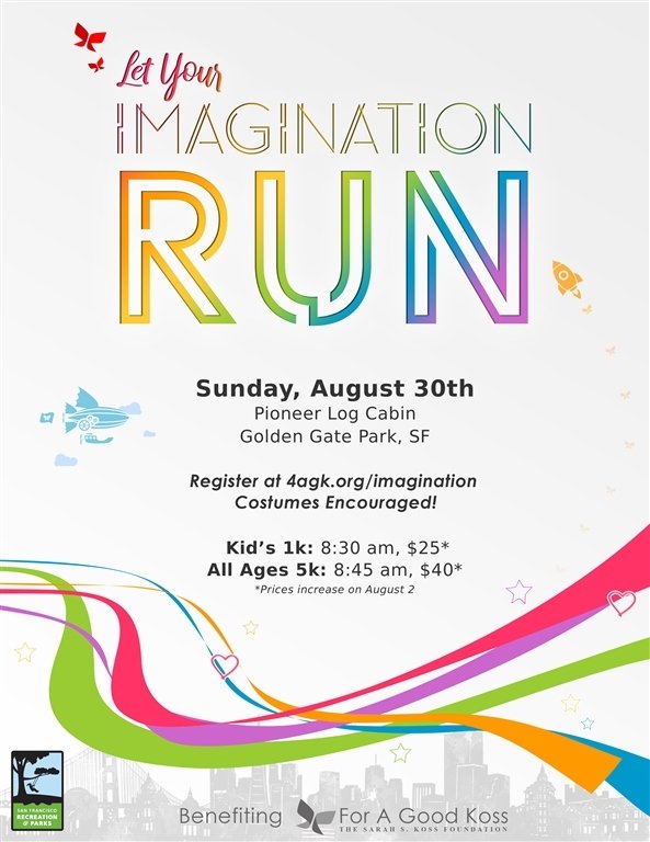 2026 Let Your Imagination Run 5k/1k Logo