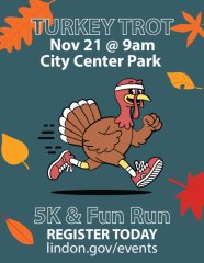 2026 Lindon City Turkey Trot Logo