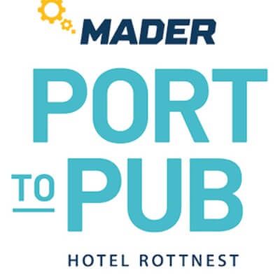 2026 Mader Port to Pub with Hotel Rottnest Logo