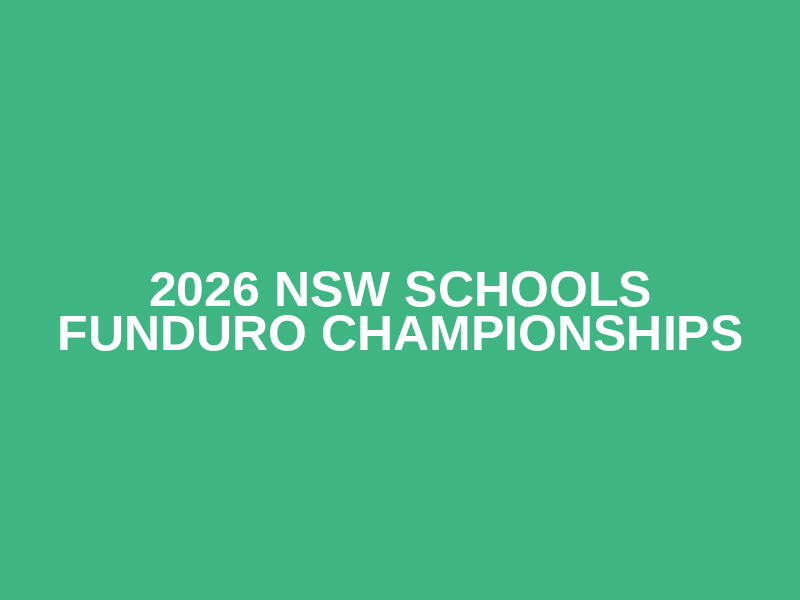2026 NSW Schools Funduro Championships