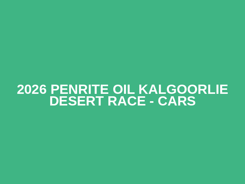 2026 Penrite Oil Kalgoorlie Desert Race - Cars Logo