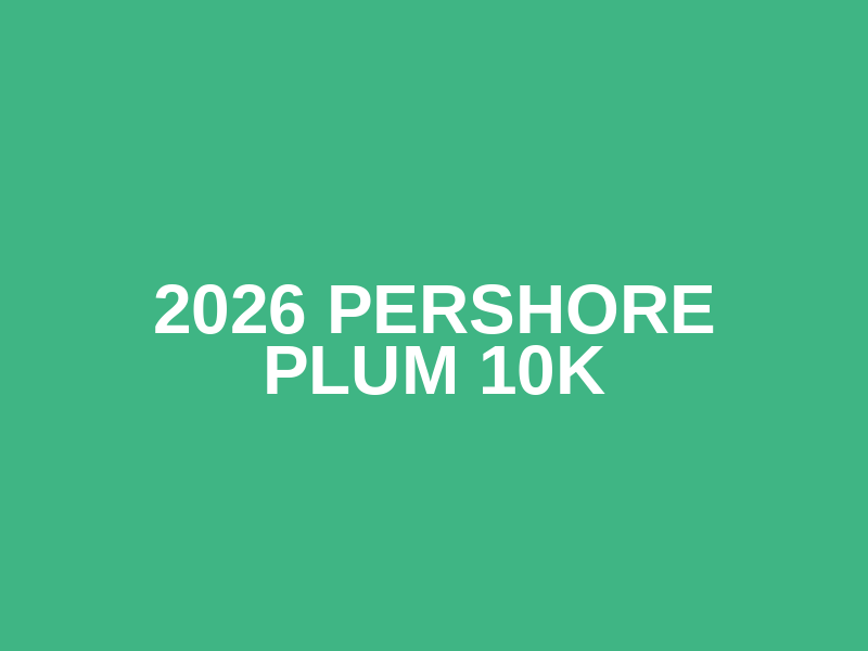 2026 Pershore Plum 10k Logo