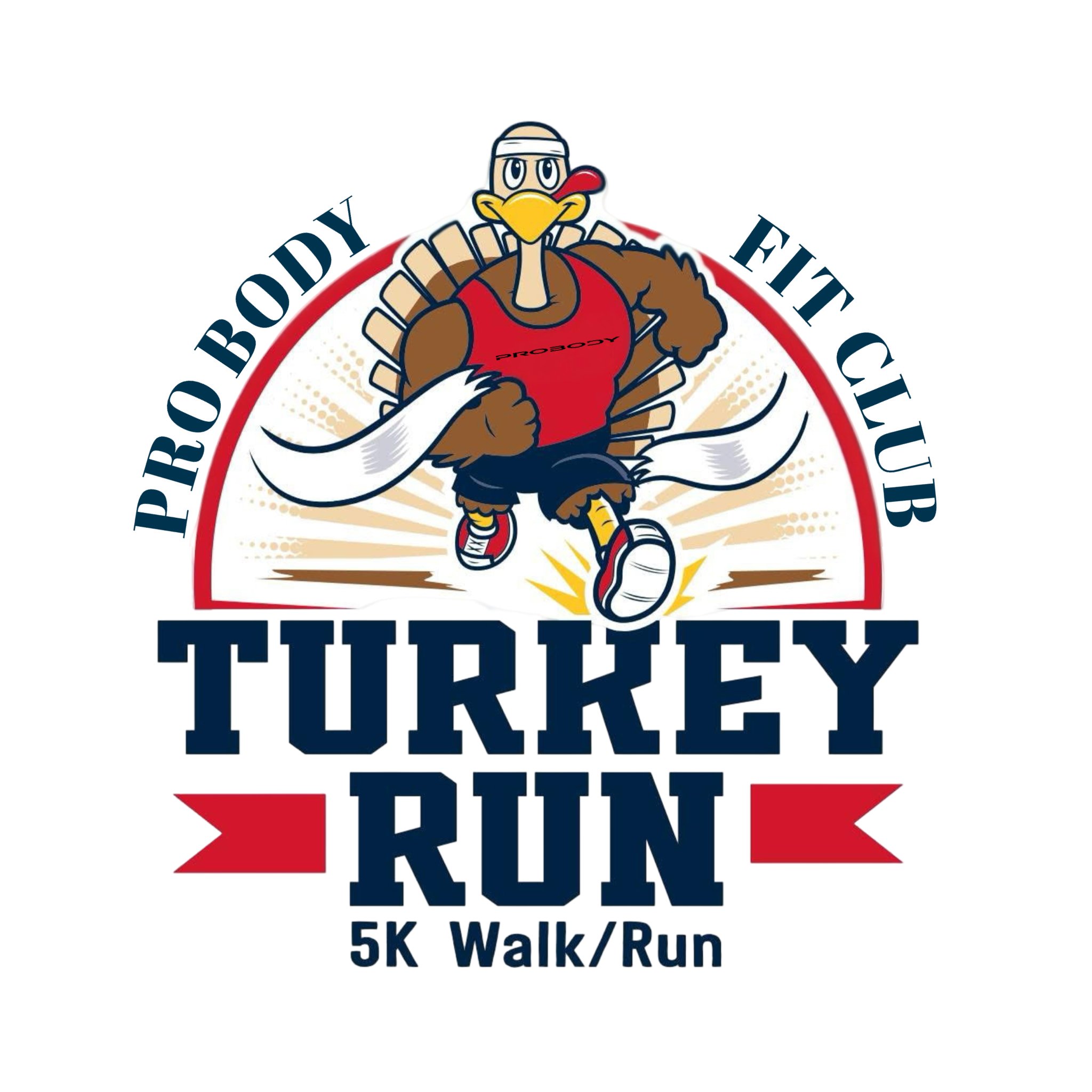 2026 Probody Fitclub 5k Turkey Run Logo