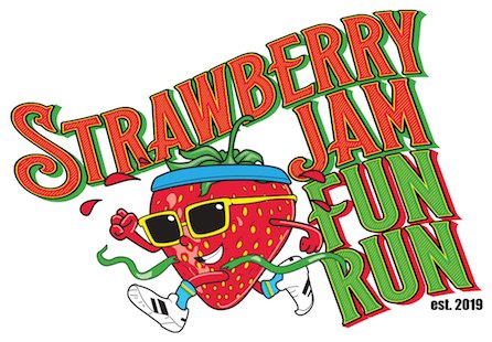 2026 Strawberry Jam 1K and 5K Walk and Run Logo