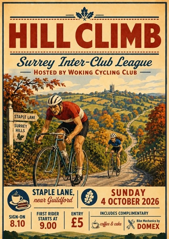 2026 Surrey Inter-club Hill Climb Logo