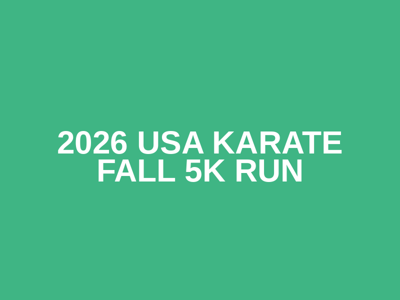2026 USA Karate Fall 5K Run Logo