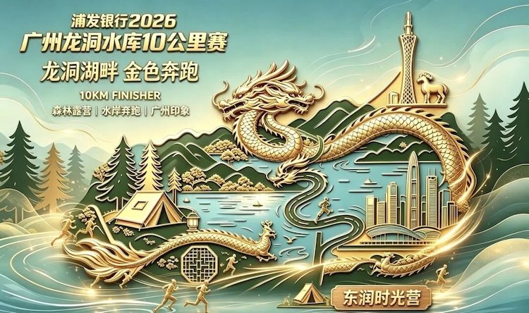 SPDB 2026 First Guangzhou Longdong Reservoir 10K Race (浦发银行2026首届广州龙洞水库10公里赛) Logo