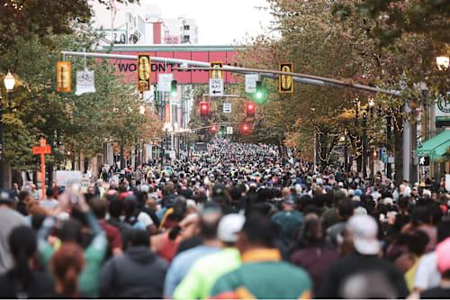 2027 Portland Marathon presented by Nike Running Logo