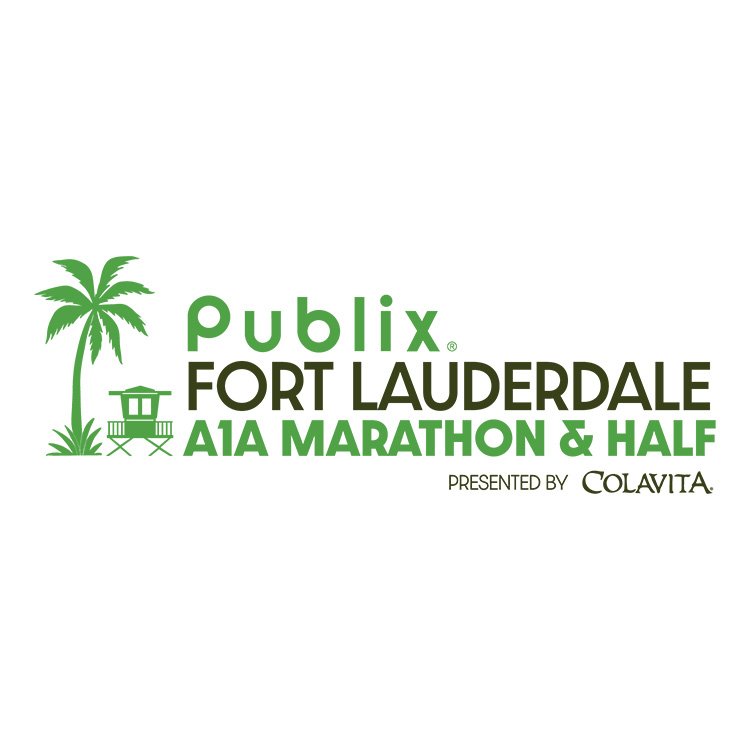 2027 Publix Fort Lauderdale A1A Marathon, Half Marathon, 6K & Kids of Love Run, & Celsius 5k Presented by Colavita Logo