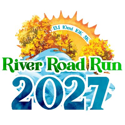 2027 River Road Run Half Marathon, 10miler SKYDOME, 10k and 5k Logo