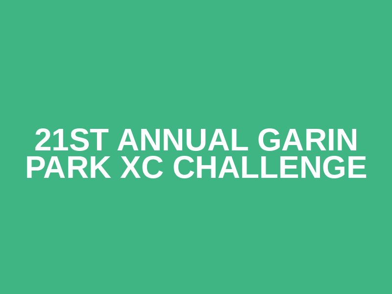21st Annual Garin Park XC Challenge Logo