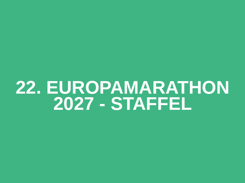 22. Europamarathon 2027 - Staffel Logo