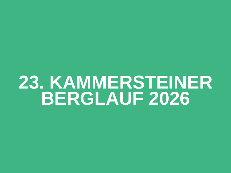 23. Kammersteiner Berglauf 2026 Logo