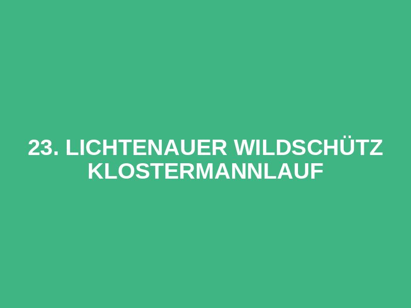 23. Lichtenauer Wildschütz Klostermannlauf Logo