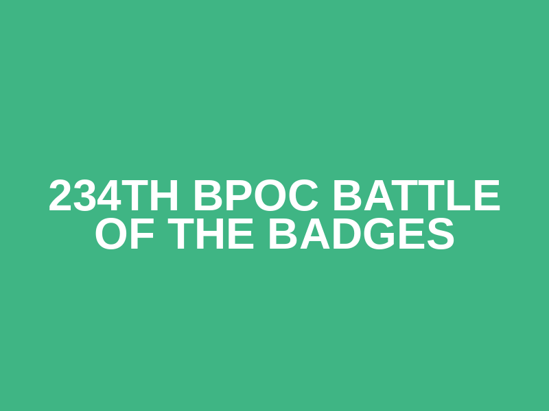 234th BPOC Battle of the Badges Logo
